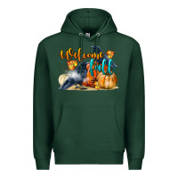 Sports Green Welcome Fall With Crow Premium Hoodie - LillyAllenDesigns