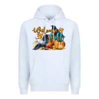 White Welcome Fall With Crow Premium Hoodie - LillyAllenDesigns