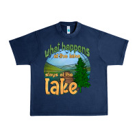 Navy what happens at the lake stays at the lake Urban Heavy Tee - HRA Design Shop