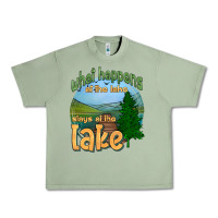 Oil Green what happens at the lake stays at the lake Urban Heavy Tee - HRA Design Shop