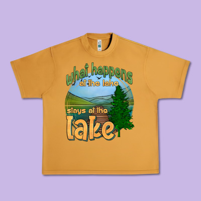 What Happens At The Lake Stays At The Lake Urban Heavy Tee Designed By Hra Design Shop