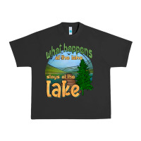 Pigment Black what happens at the lake stays at the lake Urban Heavy Tee - HRA Design Shop