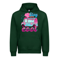 Forest Green Stay cool with ice cream van summer Urban Hoodie - NancyCooperArtShop