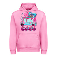 Fuchsia Pink Stay cool with ice cream van summer Urban Hoodie - NancyCooperArtShop