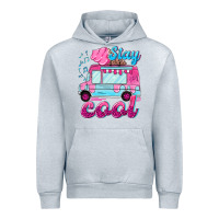 Heather Grey Stay cool with ice cream van summer Urban Hoodie - NancyCooperArtShop