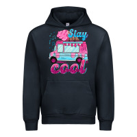 Navy Stay cool with ice cream van summer Urban Hoodie - NancyCooperArtShop
