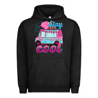 Pigment Black Stay cool with ice cream van summer Urban Hoodie - NancyCooperArtShop