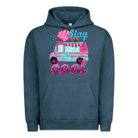 Pigment Midnight Navy Stay cool with ice cream van summer Urban Hoodie - NancyCooperArtShop