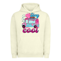 Pigment Pistachio Stay cool with ice cream van summer Urban Hoodie - NancyCooperArtShop