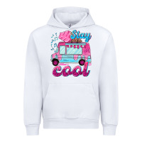 White Stay cool with ice cream van summer Urban Hoodie - NancyCooperArtShop