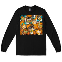 Black autumun distressed tumbler Long Sleeve Tee - BundleAndBundleShop