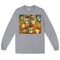 Heather Grey autumun distressed tumbler Long Sleeve Tee - BundleAndBundleShop