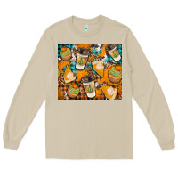 Mushroom autumun distressed tumbler Long Sleeve Tee - BundleAndBundleShop