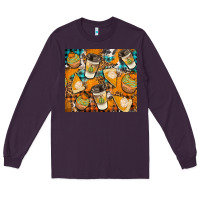 Plum autumun distressed tumbler Long Sleeve Tee - BundleAndBundleShop