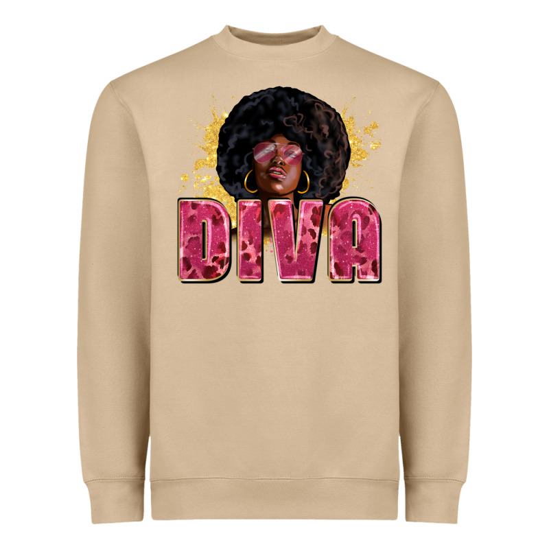 Diva Juneteenth Heavyweight Sweatshirt by Zillion Design Studio | Teevron