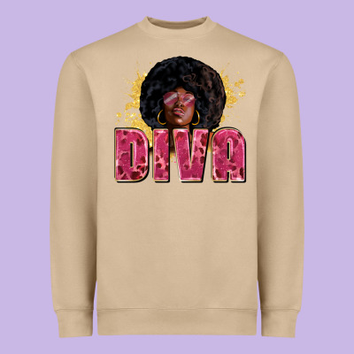 Diva Juneteenth Heavyweight Sweatshirt Designed By Zillion Design Studio