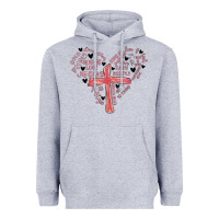 Heather Grey retro christian valentine Heavyweight Hoodie - MaliasSmallBusiness