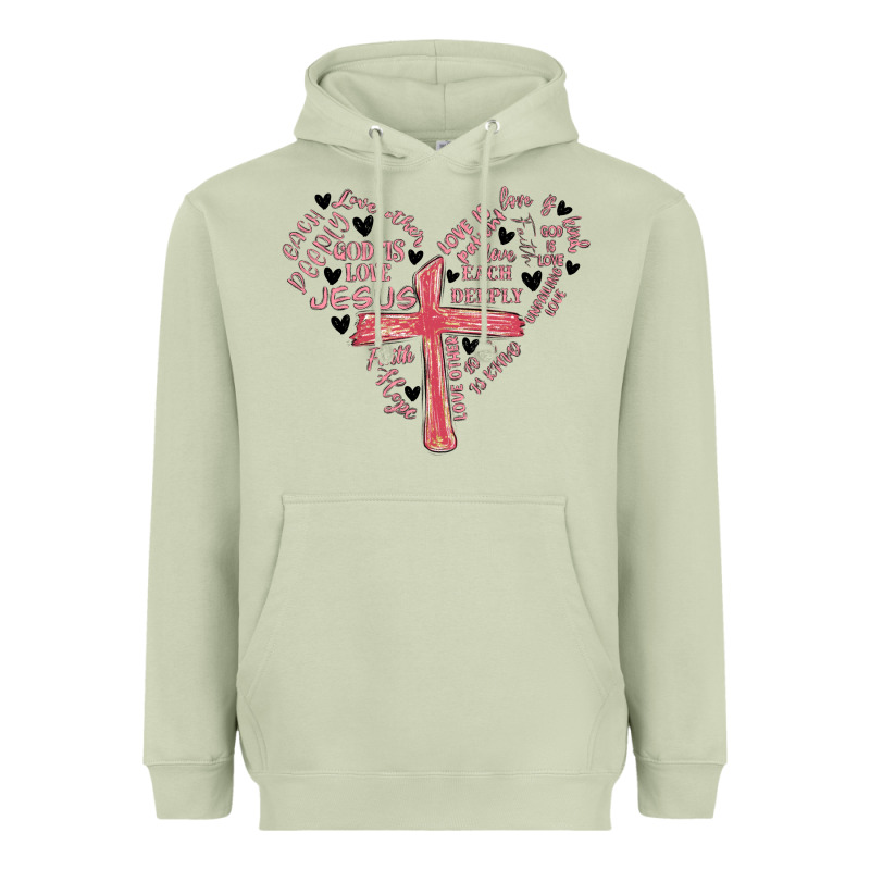 Retro Christian Valentine Heavyweight Hoodie by MaliasSmallBusiness | Teevron