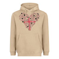 Mushroom retro christian valentine Heavyweight Hoodie - MaliasSmallBusiness