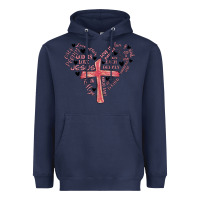 Navy retro christian valentine Heavyweight Hoodie - MaliasSmallBusiness