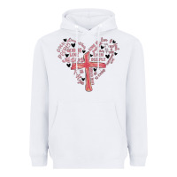 White retro christian valentine Heavyweight Hoodie - MaliasSmallBusiness