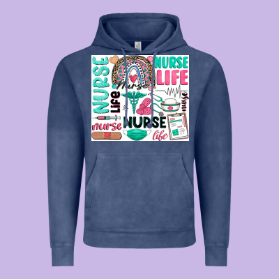 Nurse Life Vintage Hoodie Designed By Zillion Design Studio