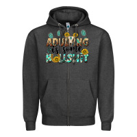 Charcoal Heather adulting is some bullshit Zipper Hoodie - NancyCooperArtShop