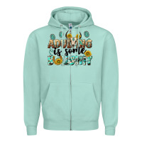 Seafoam adulting is some bullshit Zipper Hoodie - NancyCooperArtShop