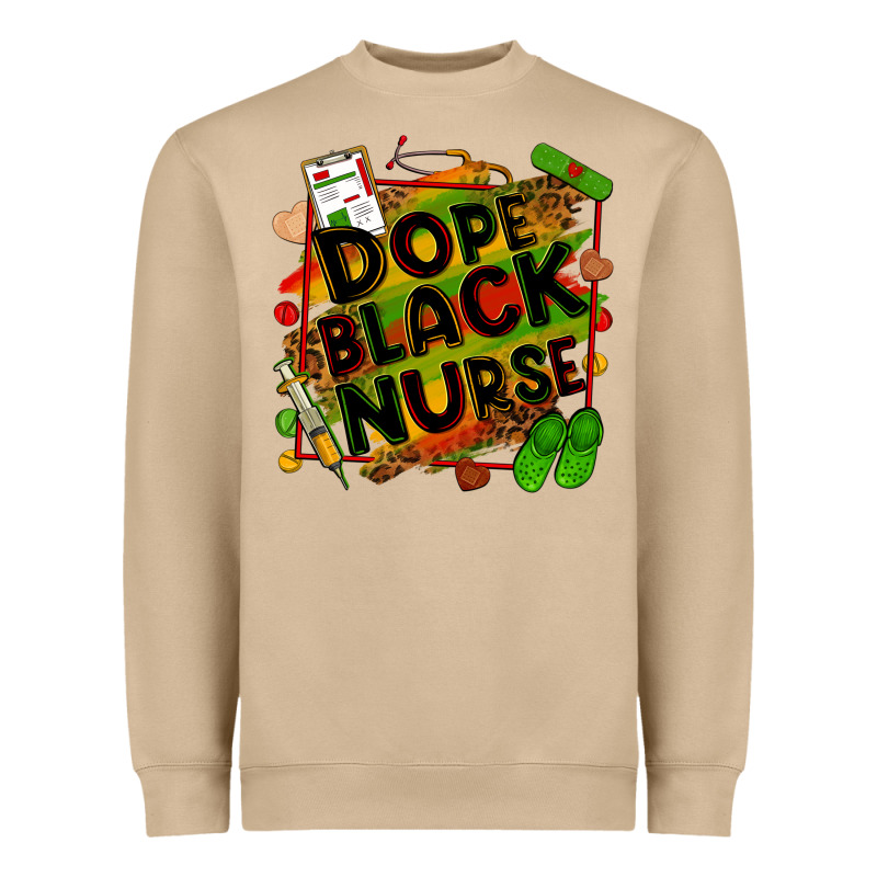 Dope Black Nurse Juneteenth Heavyweight Sweatshirt by Zillion Design Studio | Teevron