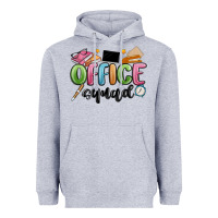 Heather Grey office squad Heavyweight Hoodie - MaliasSmallBusiness