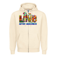 Sandshell autism awareness love Zipper Hoodie - BarkalooDesign