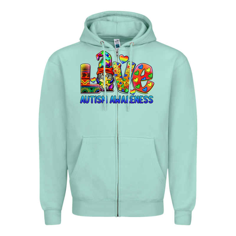 Autism Awareness Love Zipper Hoodie by BarkalooDesign | Teevron
