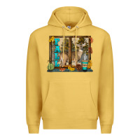 Antique Gold White Tailed Buck Fall Premium Hoodie - LillyAllenDesigns