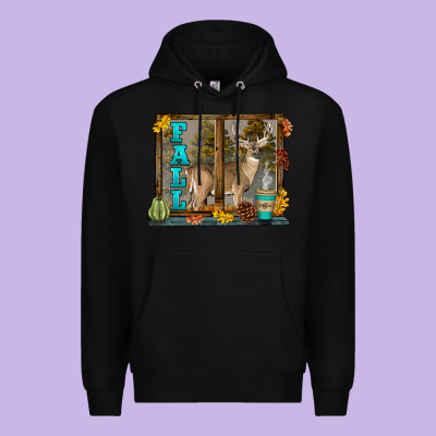 White Tailed Buck Fall Premium Hoodie Designed By Lillyallendesigns