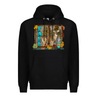 Black White Tailed Buck Fall Premium Hoodie - LillyAllenDesigns