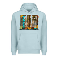 Blue Mist White Tailed Buck Fall Premium Hoodie - LillyAllenDesigns