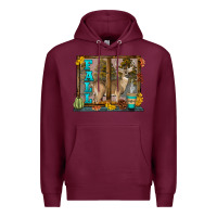 Burgundy White Tailed Buck Fall Premium Hoodie - LillyAllenDesigns