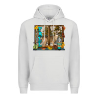 Dove Grey White Tailed Buck Fall Premium Hoodie - LillyAllenDesigns