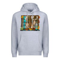 Heather Grey White Tailed Buck Fall Premium Hoodie - LillyAllenDesigns