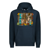Navy White Tailed Buck Fall Premium Hoodie - LillyAllenDesigns
