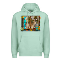 Seafoam White Tailed Buck Fall Premium Hoodie - LillyAllenDesigns