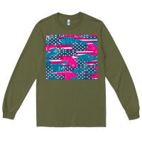 Army Green usa flag Long Sleeve Tee - AdoDesignShop