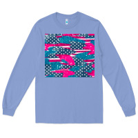 Colony Blue usa flag Long Sleeve Tee - AdoDesignShop