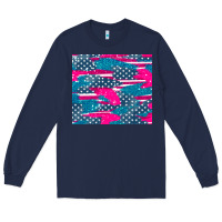 Navy usa flag Long Sleeve Tee - AdoDesignShop
