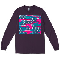 Plum usa flag Long Sleeve Tee - AdoDesignShop
