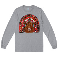Heather Grey valentines red angus rainbow Long Sleeve Tee - JahusDesignShop
