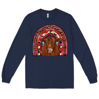 Navy valentines red angus rainbow Long Sleeve Tee - JahusDesignShop