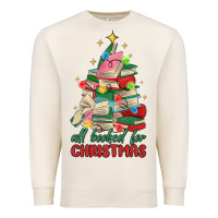 Sandshell christmas book tree Premium Sweatshirt - MaliasSmallBusiness