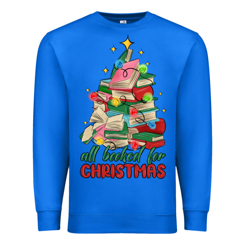 Christmas Book Tree Premium Sweatshirt by MaliasSmallBusiness | Teevron
