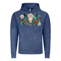 Mom With Bull Skull Vintage Hoodie | Teevron